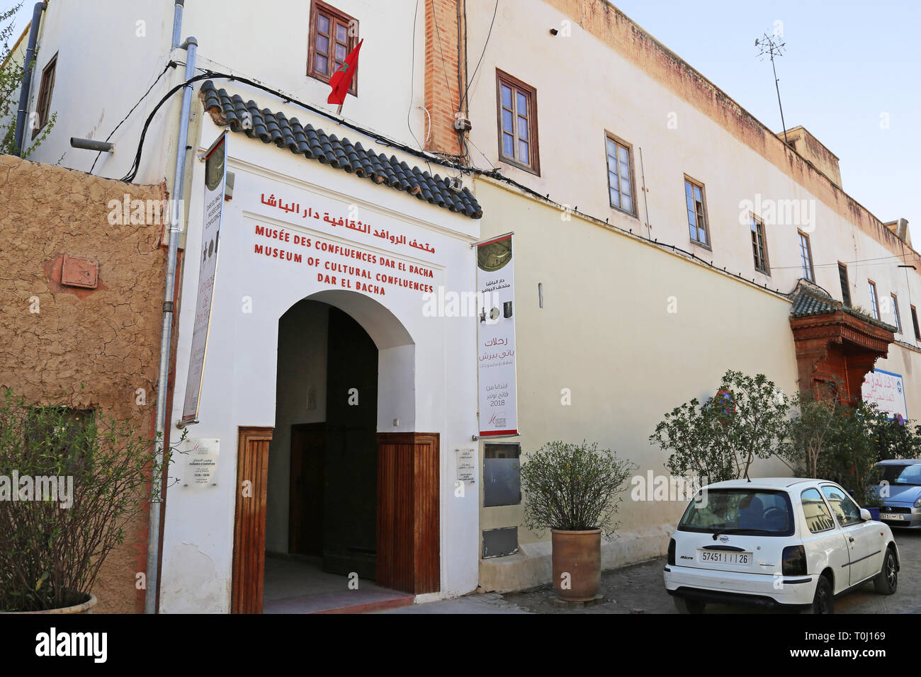 Dar El Bacha Museum Confluences, Rue Dar El Bacha, Medina, Marrakesch, Marrakesh-Safi region, Marokko, Nordafrika Stockfoto