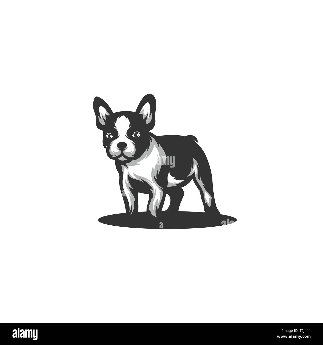 Hund Farbe Schwarz Konzeption Illustration Vektor Design vorlage. Geeignet für kreative Industrie, Multimedia, Entertainment, Ausbildungen, Shop, und alle rela Stock Vektor