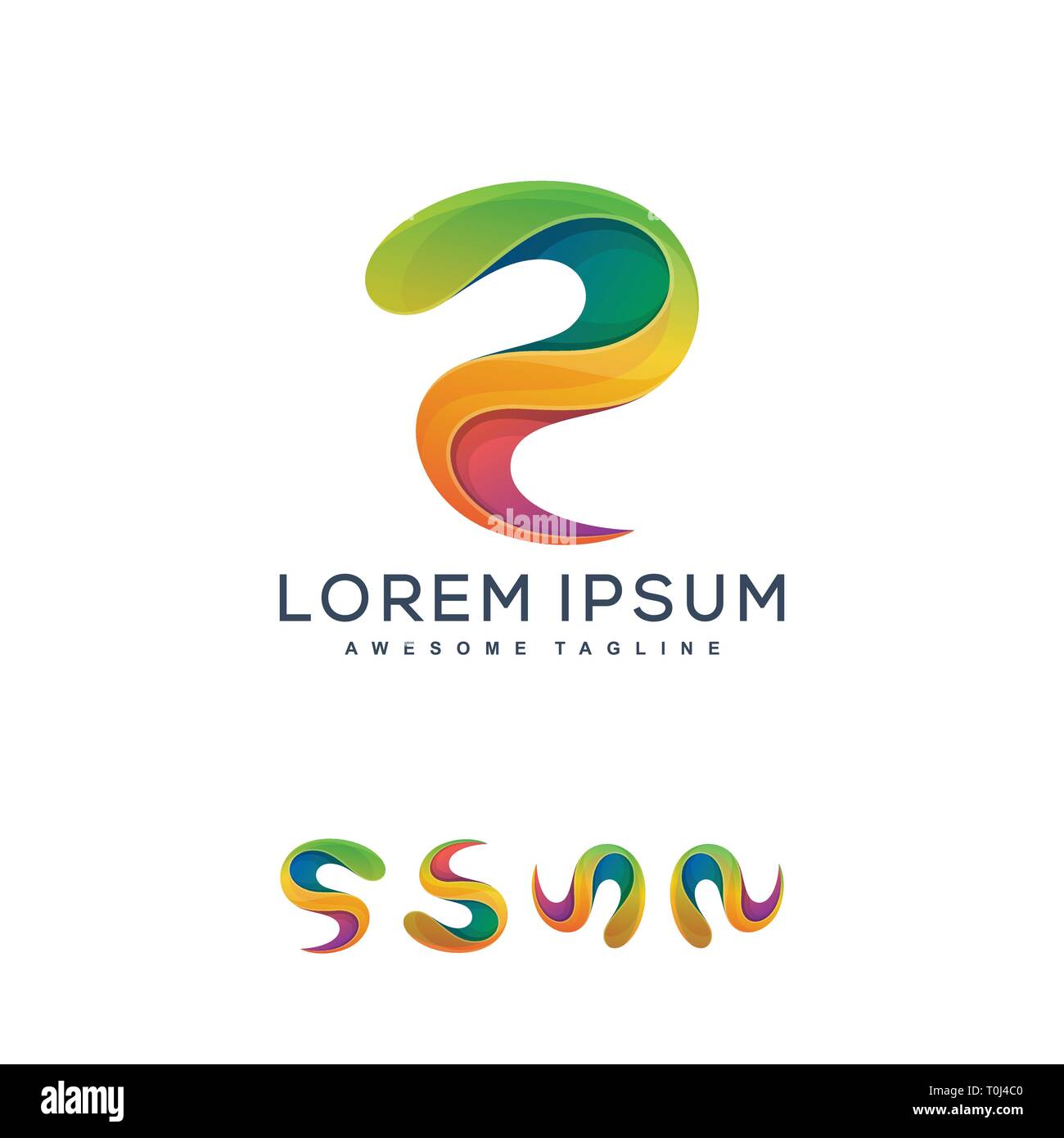 Zusammenfassung Schreiben Farbe vollständige Konzeption Illustration Vektor Design vorlage. Geeignet für kreative Industrie, Multimedia, Entertainment, Ausbildungen, Shop, ein Stock Vektor