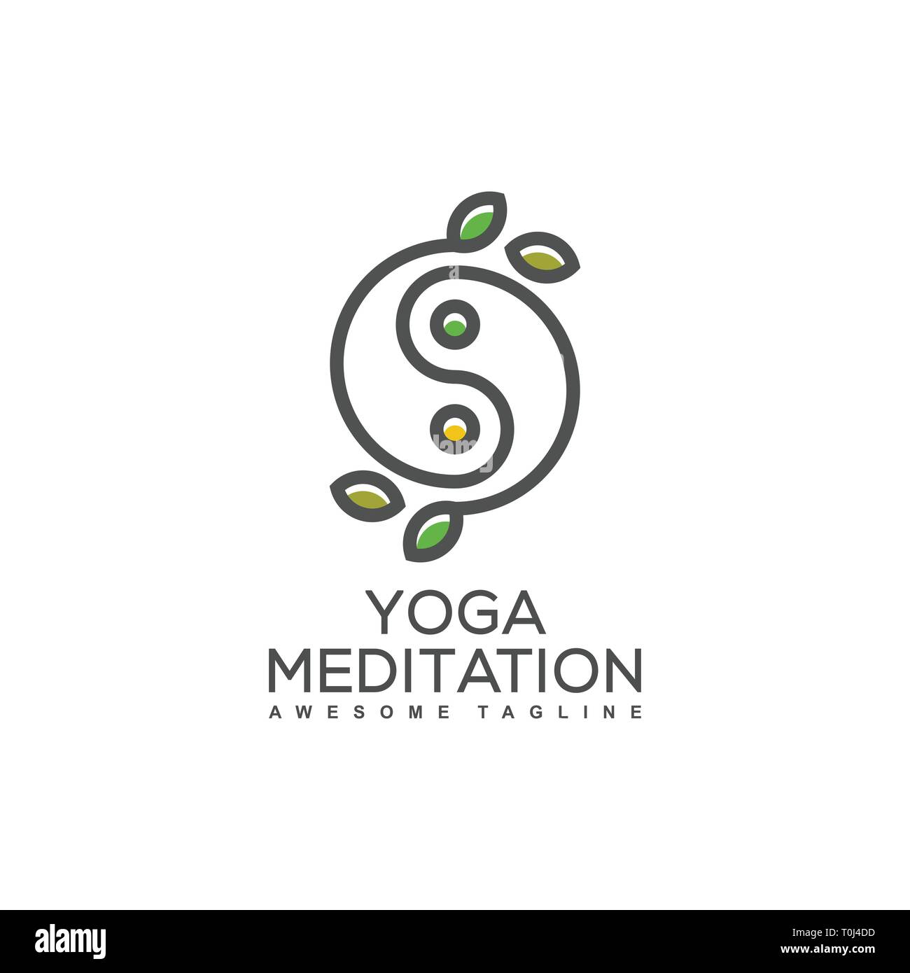 Abstrakte Yin Yang illustration Vektor Design vorlage. Geeignet für kreative Industrie, Multimedia, Entertainment, Ausbildungen, Shop, und alle damit zusammenhängenden BU Stock Vektor