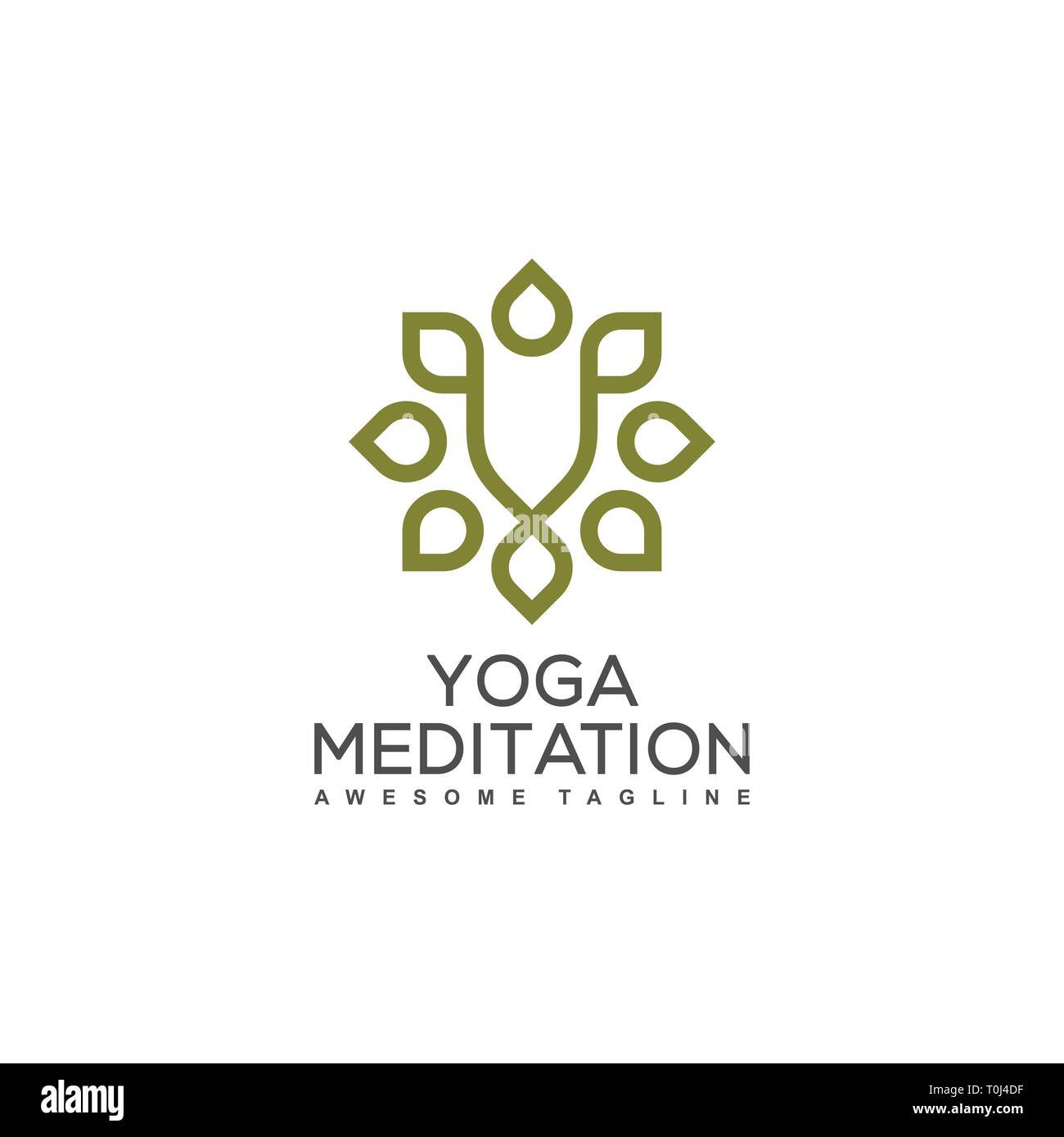 Yoga Ornament illustration Vektor Design vorlage. Geeignet für kreative Industrie, Multimedia, Entertainment, Ausbildungen, Shop, und alle damit verbundenen busine Stock Vektor