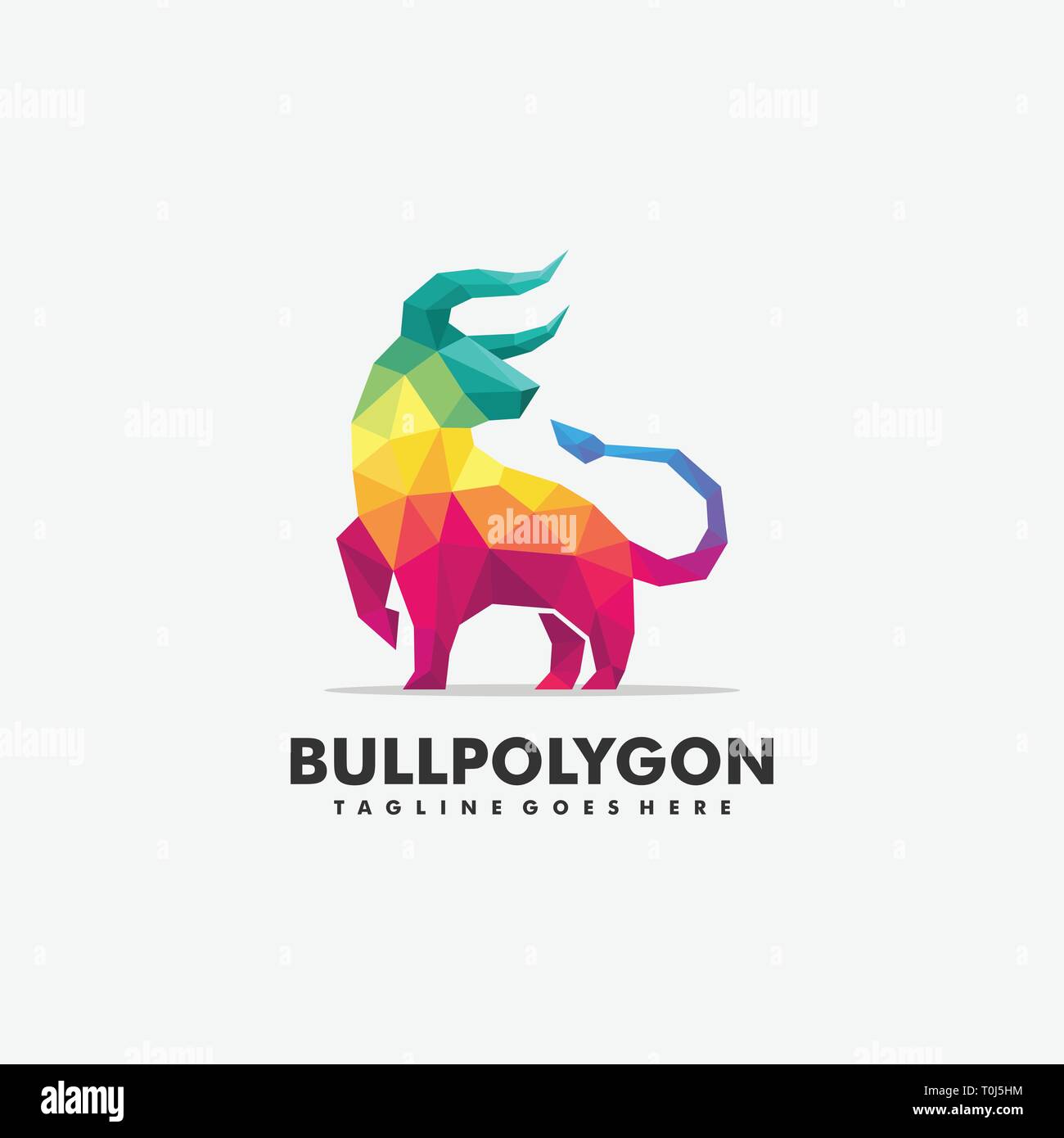 Stier Polygon futuristische Mark illustration Vektor Design vorlage. Geeignet für kreative Industrie, Multimedia, Entertainment, Ausbildungen, Shop, und Alle Stock Vektor