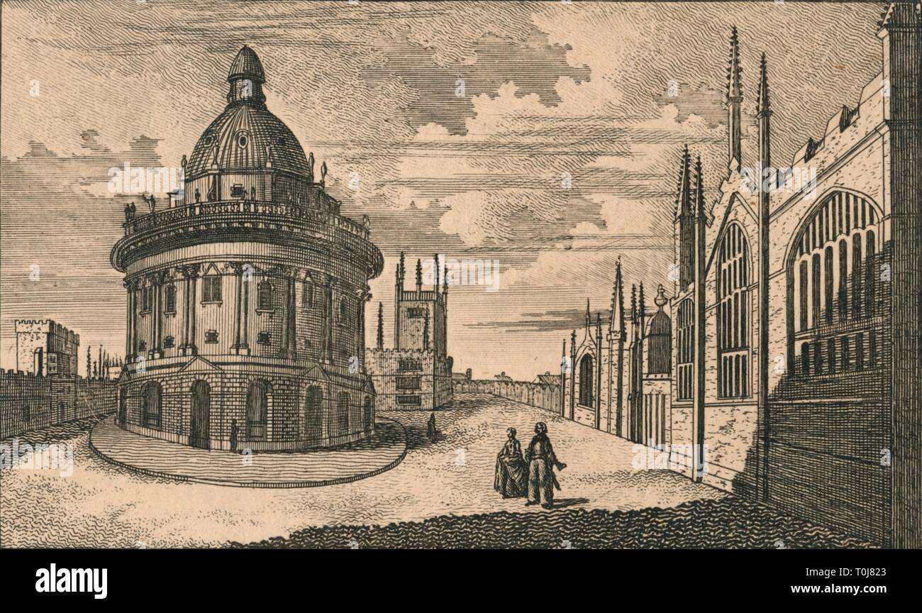 T'S. Mary's Church & Radcliffe Bibliothek in Oxford', c 18. Schöpfer: Unbekannt. Stockfoto