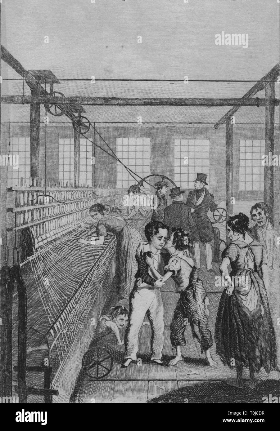 "Die Liebe besiegt die Angst', c 1840. Schöpfer: Auguste Hervieu. Stockfoto