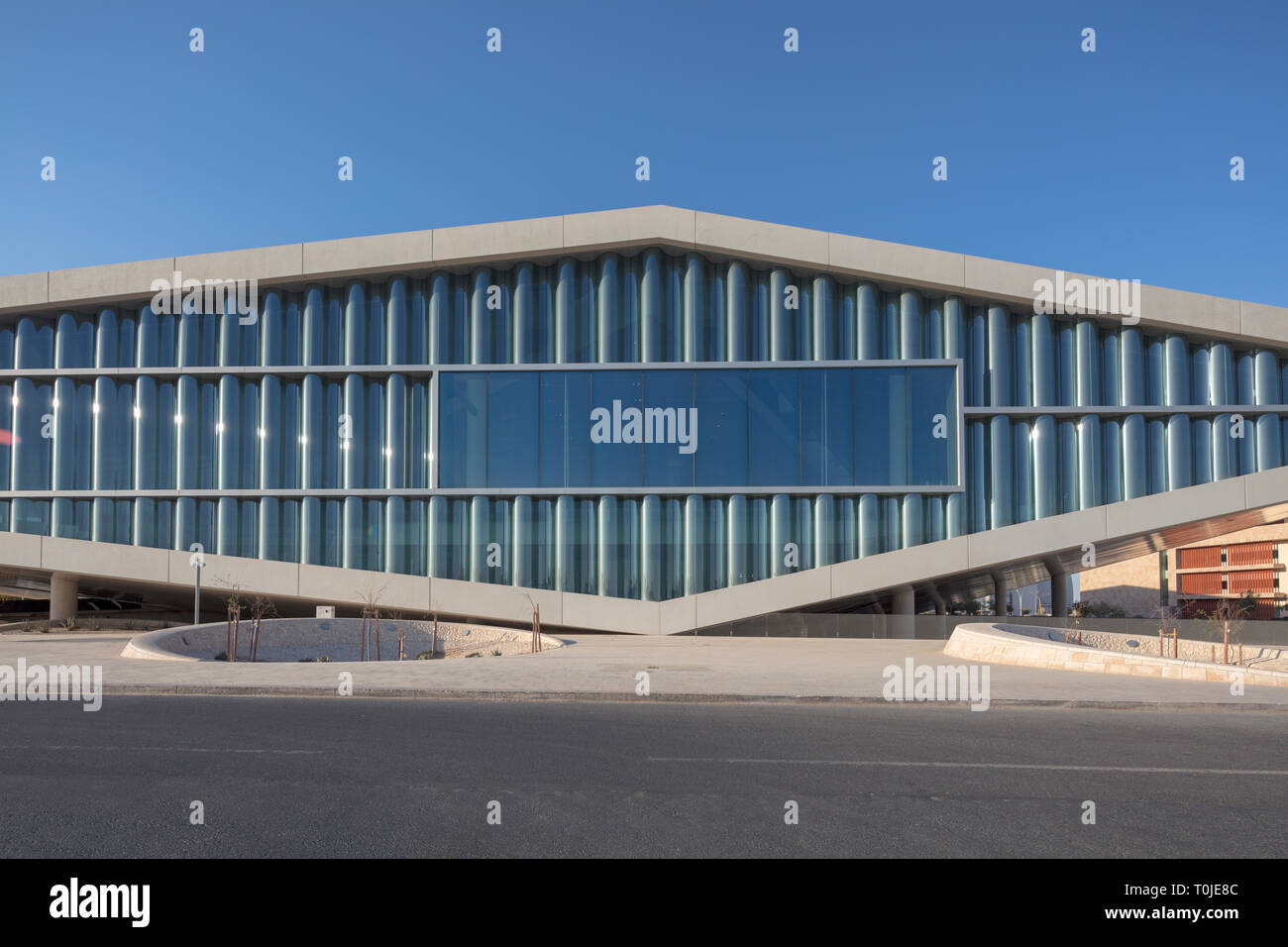 Außen, Qatar National Library Building, Bildung Stadt, Katar, von Rem Koolhaas, 2017 Stockfoto