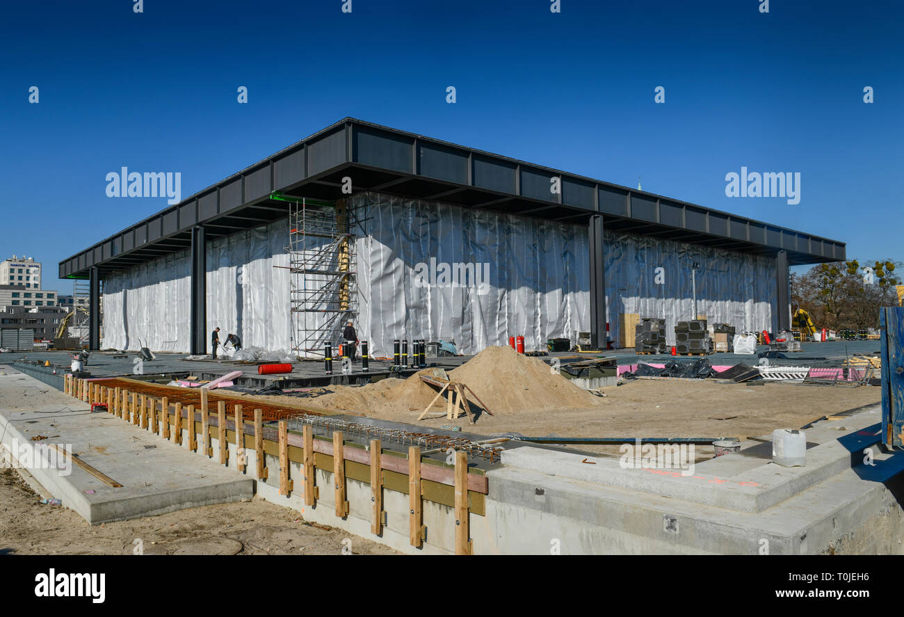 Baustelle, Neue Nationalgalerie, Potsdamer Straße, Mitte, Berlin, Deutschland, Baustelle, Neue Nationalgalerie, Potsdamer Straße, Mitte, Deutschland Stockfoto