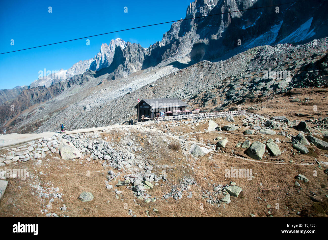 Plan de l'Aiguille Stockfoto