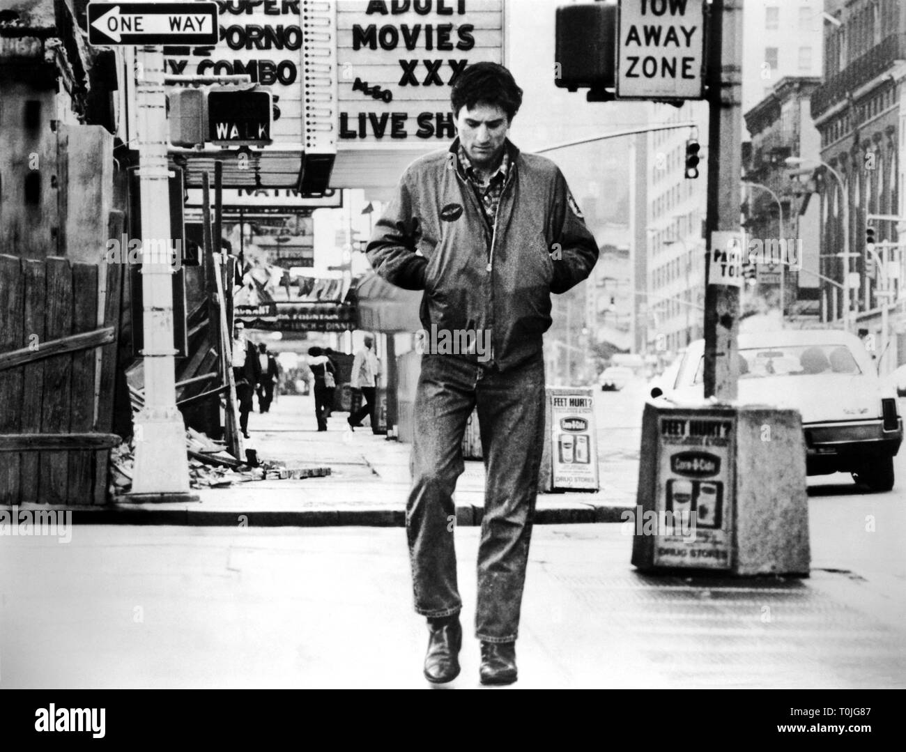 ROBERT DE NIRO, Taxifahrer, 1976 Stockfoto