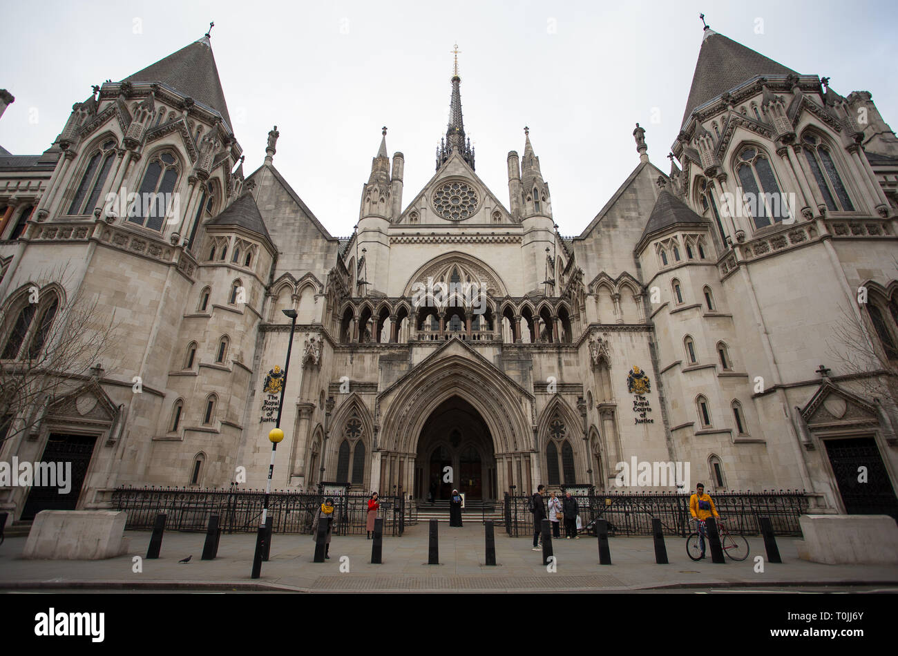 Die Royal Courts of Justice, High Court, Strand, London, Stockfoto