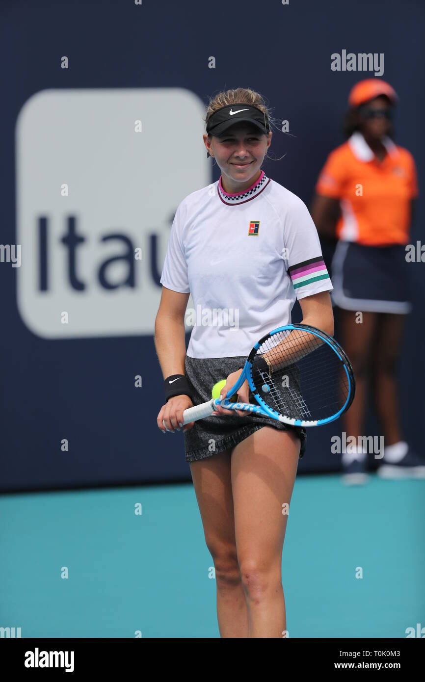 Miami Gardens, Florida, USA. 20. März, 2019. Amanda Anisimova im Miami