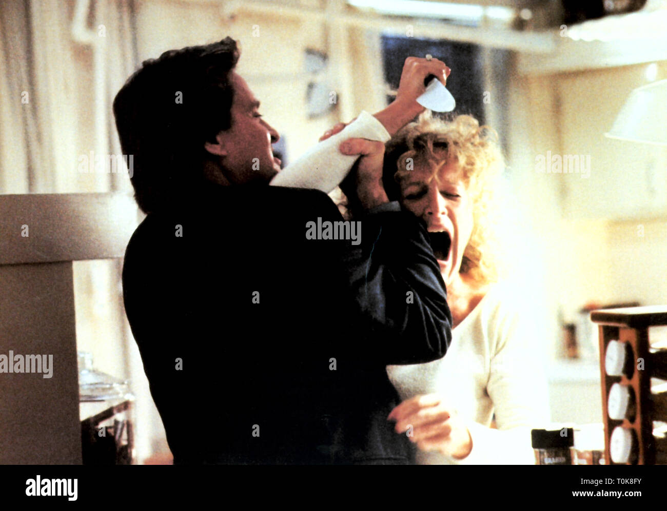 MICHAEL DOUGLAS, Glenn Close, Fatal Attraction, 1987 Stockfoto