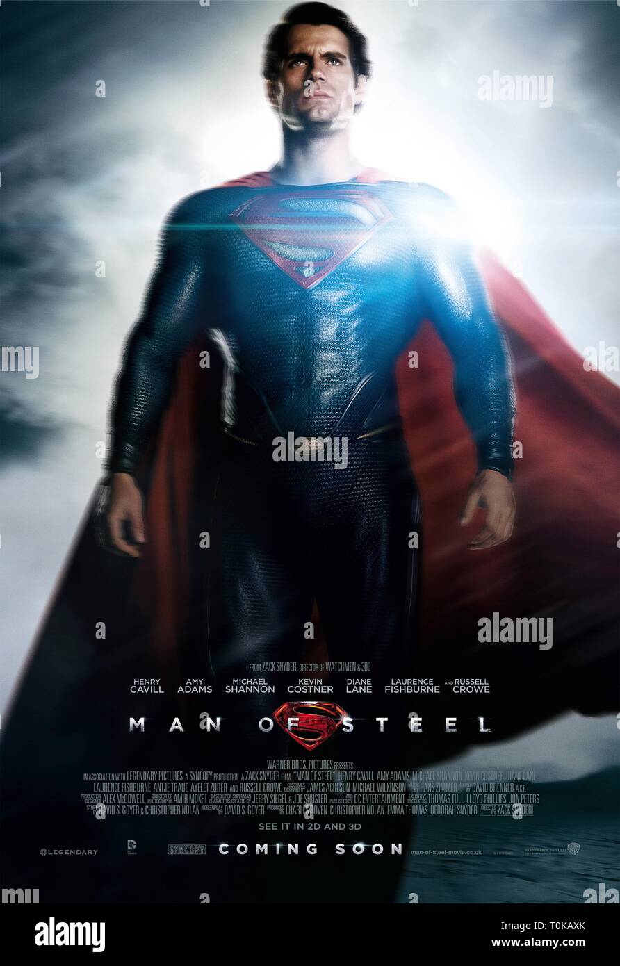 Henry Cavill Plakat Mann Aus Stahl 2013 Stockfotografie Alamy