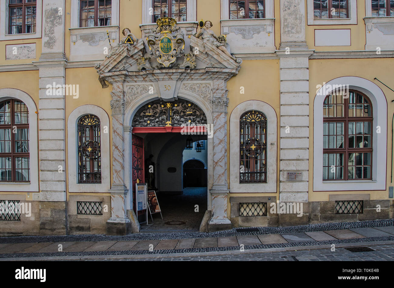 Görlitz, der östlichsten Stadt Deutschlands ist eine Stadt mit viel zu erleben. Die Stadt liegt an der Lausitzer Neiße in Sachsen, entfernt. Stockfoto