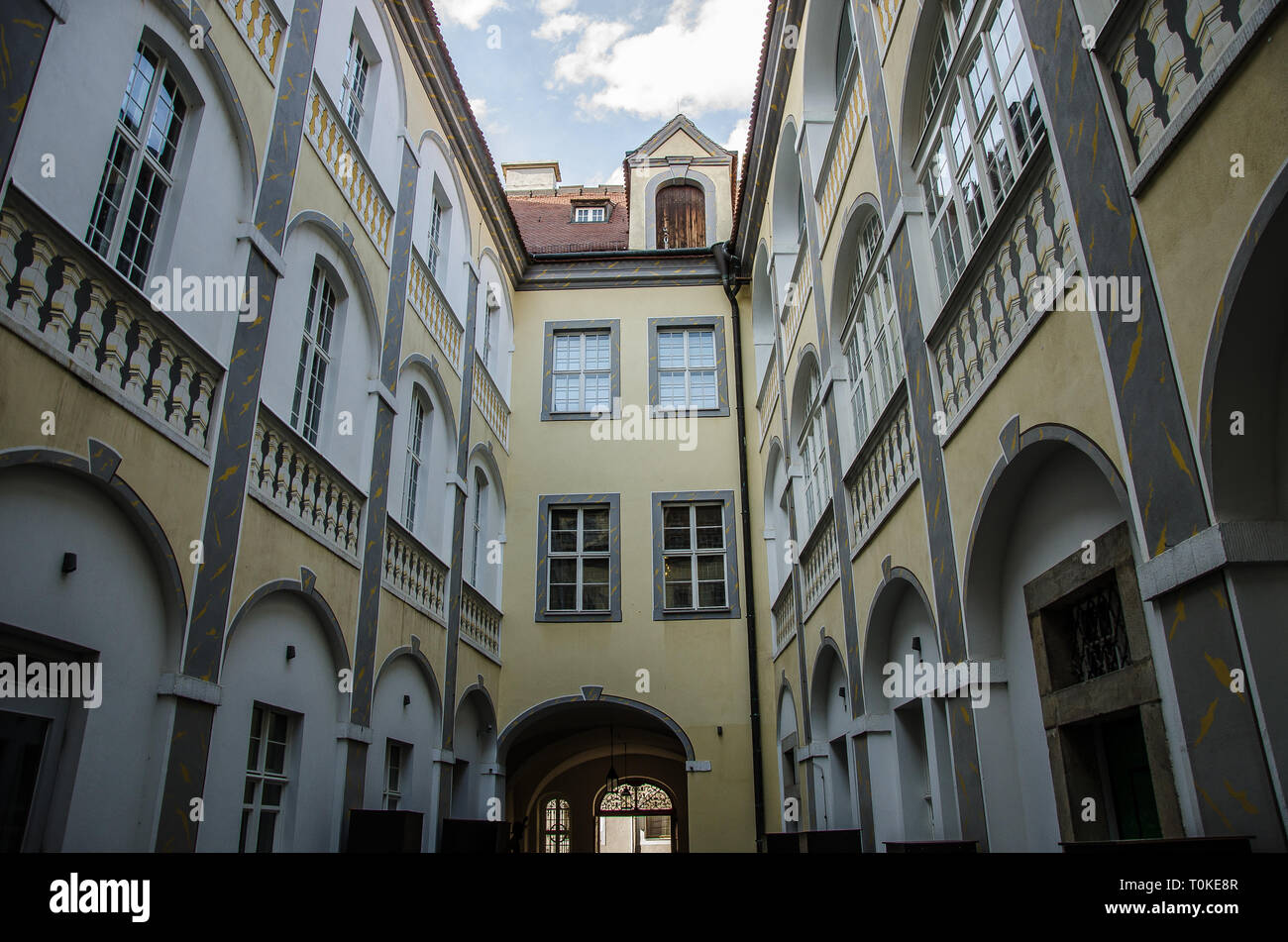 Görlitz, der östlichsten Stadt Deutschlands ist eine Stadt mit viel zu erleben. Die Stadt liegt an der Lausitzer Neiße in Sachsen, entfernt. Stockfoto