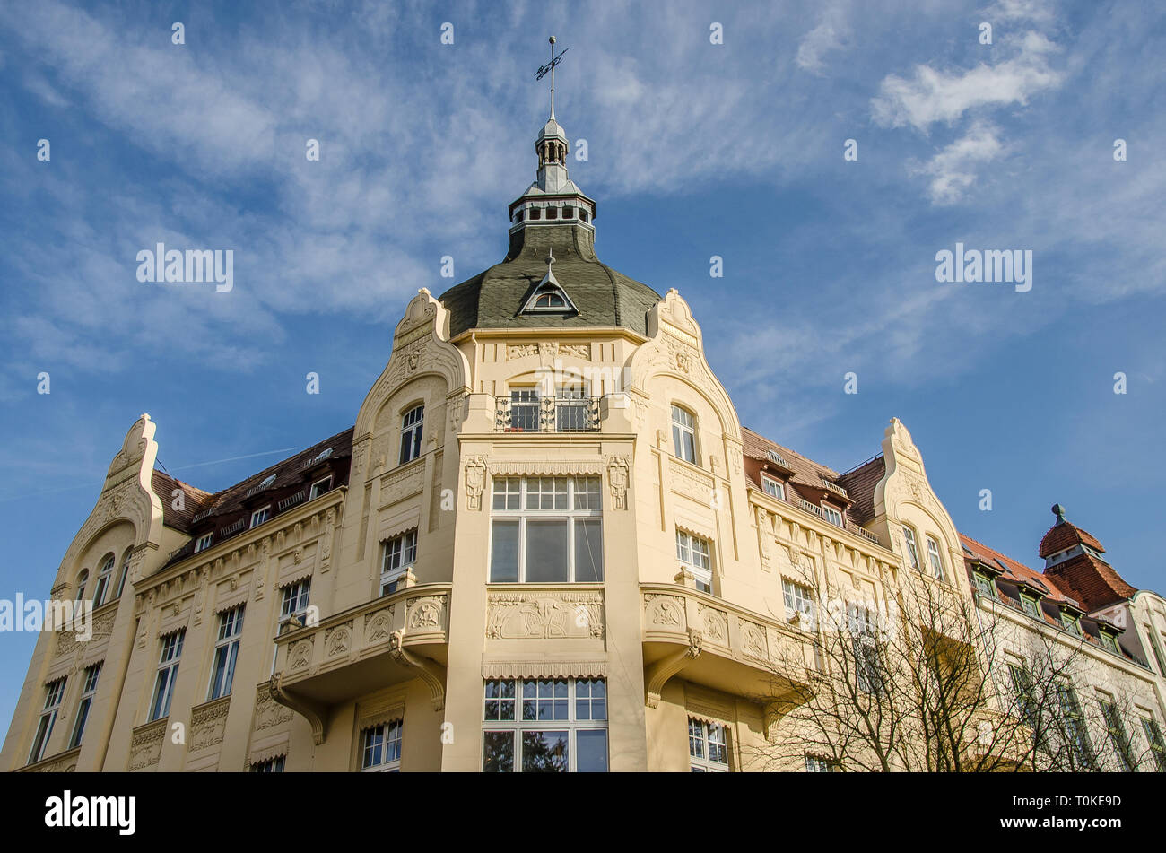 Görlitz, der östlichsten Stadt Deutschlands ist eine Stadt mit viel zu erleben. Die Stadt liegt an der Lausitzer Neiße in Sachsen, entfernt. Stockfoto