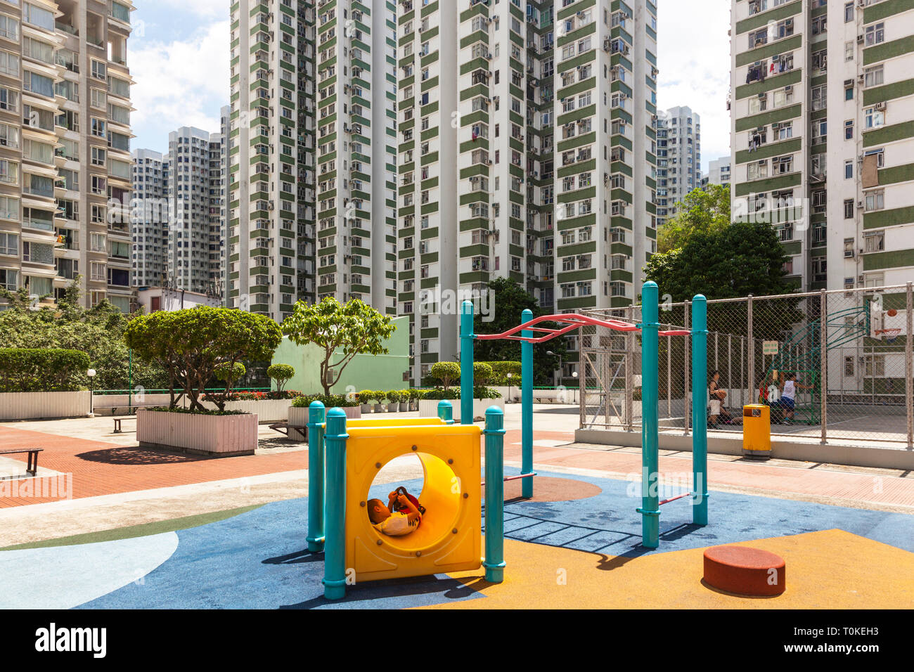 Gehäuse in Hong Kong Stockfoto
