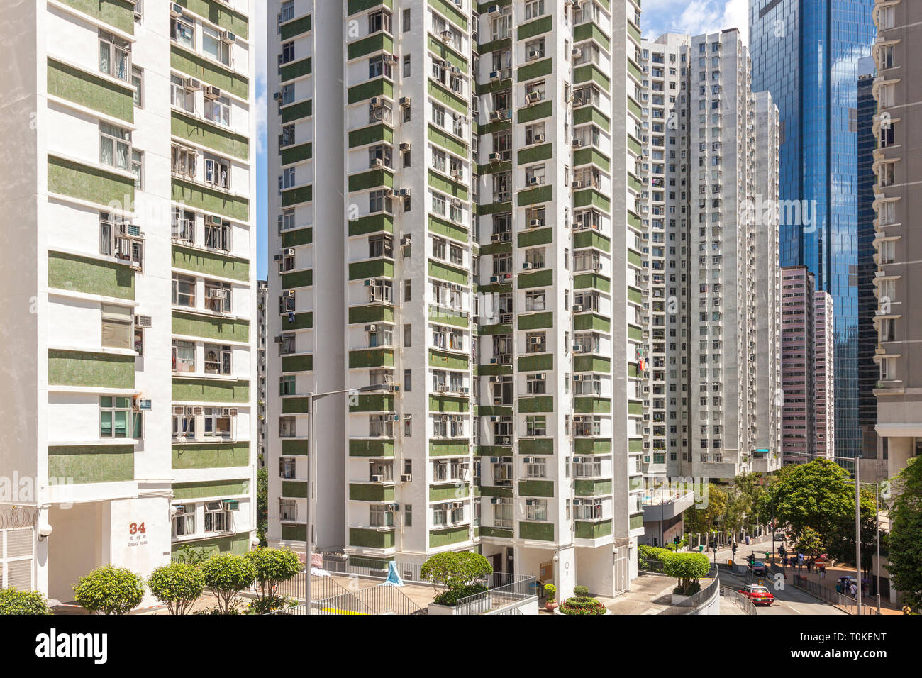 Gehäuse in Hong Kong Stockfoto