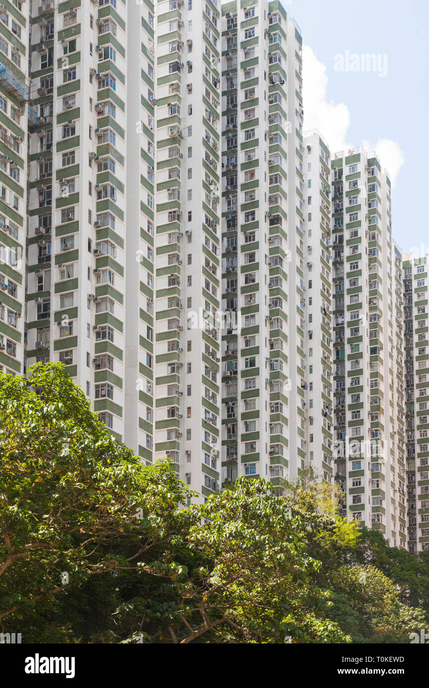 Gehäuse in Hong Kong Stockfoto