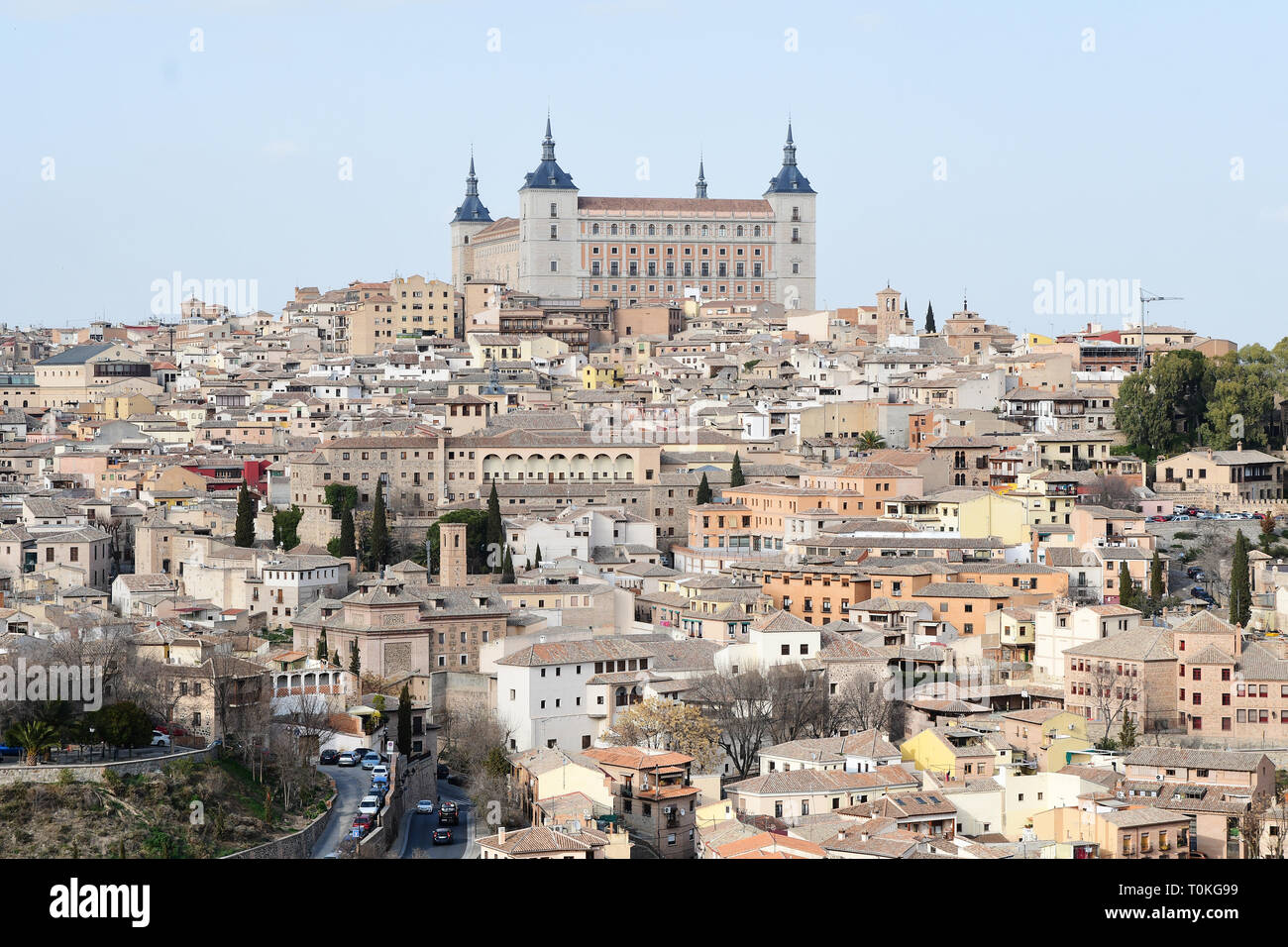 TOLEDO - SPANIEN - Feb 20, 2019: Toledo ist eine Stadt und Gemeinde im Zentrum Spaniens befindet; sie ist die Hauptstadt der Provinz Toledo sowie der autonomen Stockfoto
