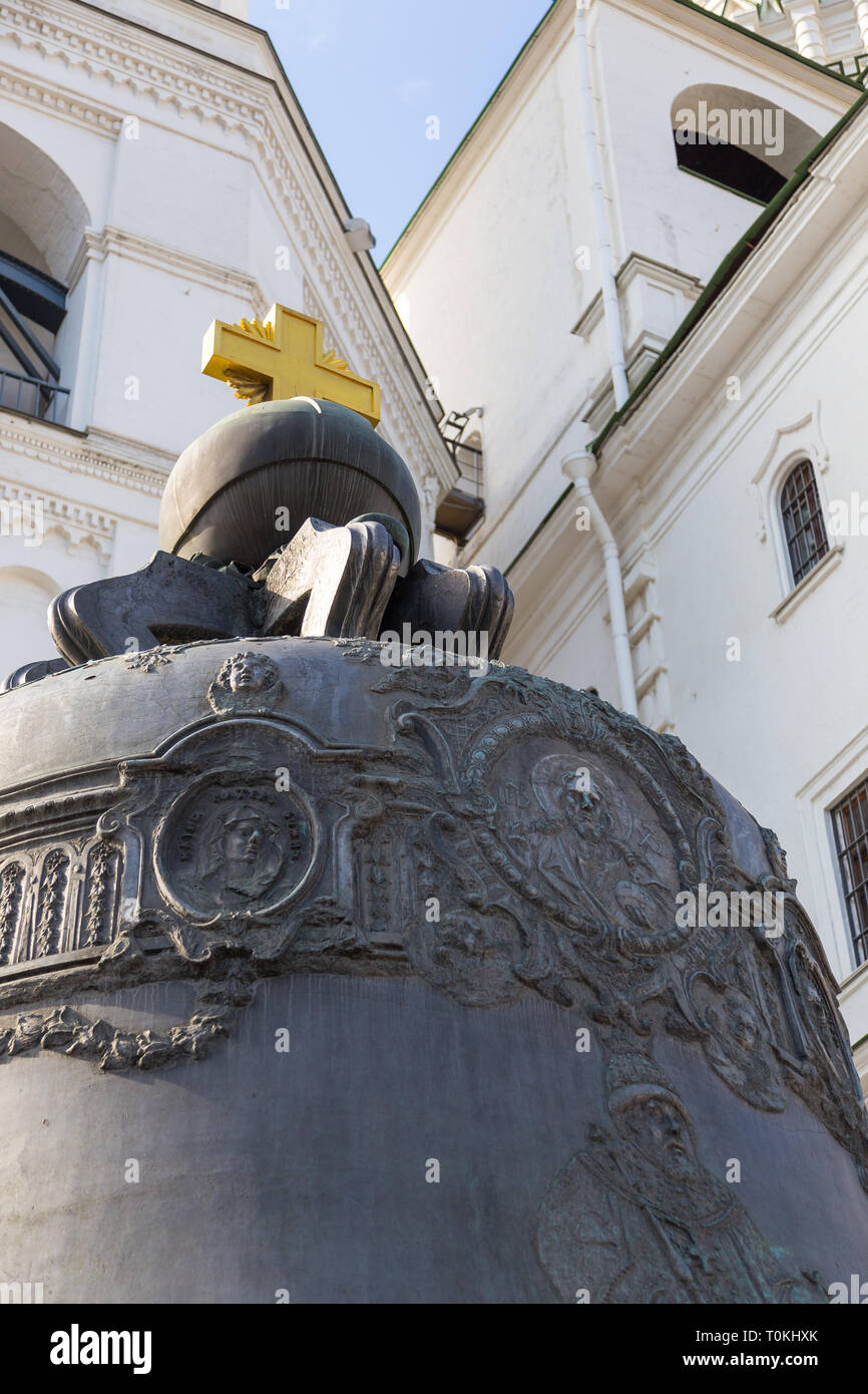 Moskau, Russland - 22. September 2014: Der Zar Glocke, die größte Glocke der Welt. Museum der Moskauer Kreml. Stockfoto