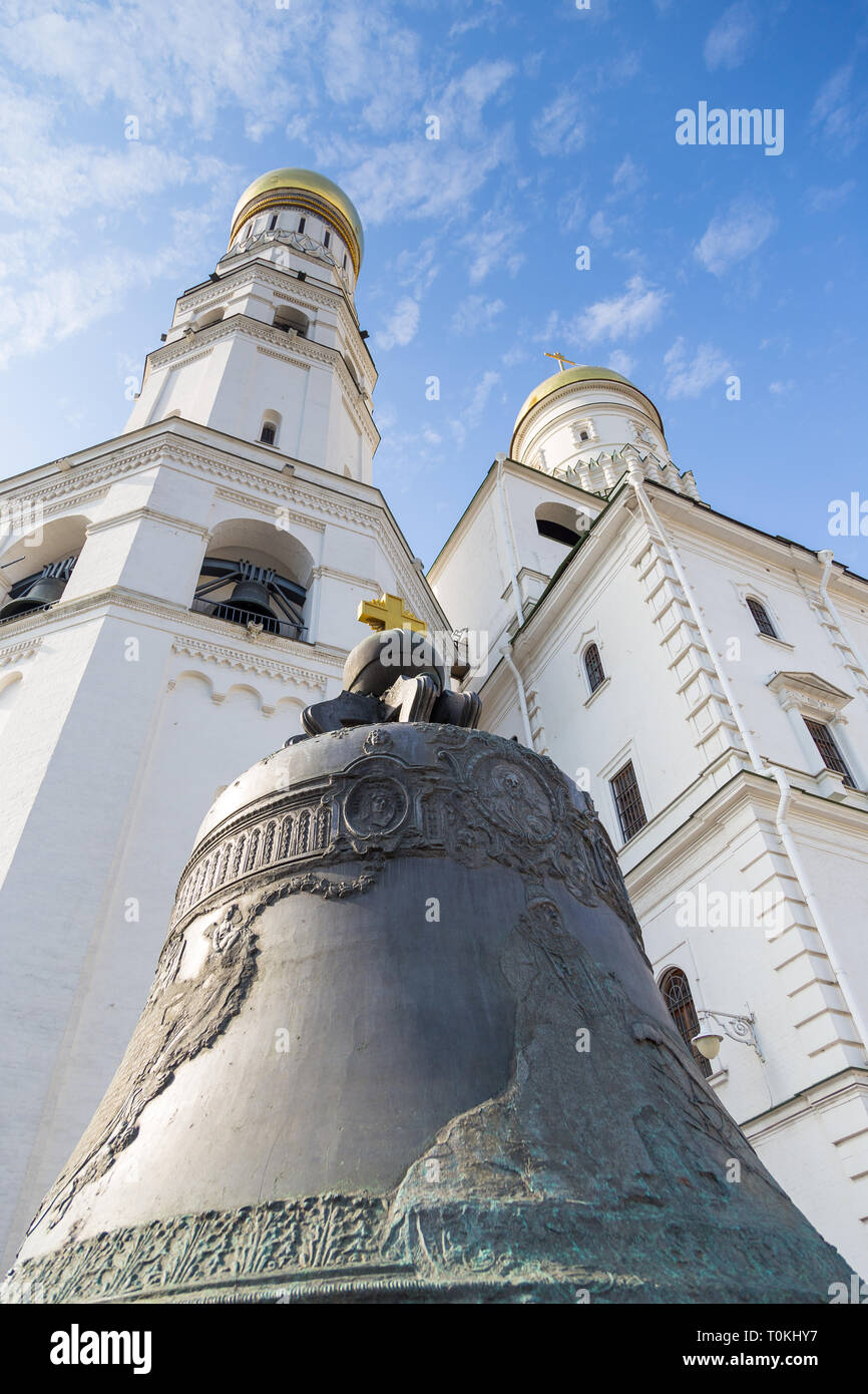 Moskau, Russland - 22. September 2014: Der Zar Glocke, die größte Glocke der Welt. Museum der Moskauer Kreml. Stockfoto