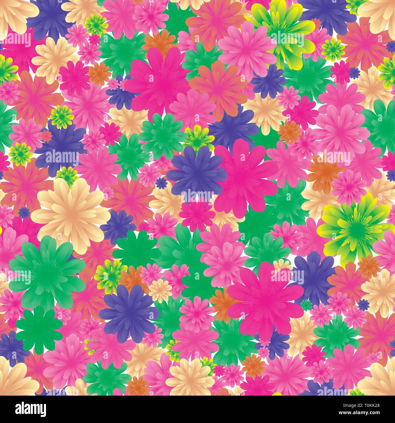 Florale nahtlose Hintergrund, Teil 2. Vector Illustration Stock Vektor