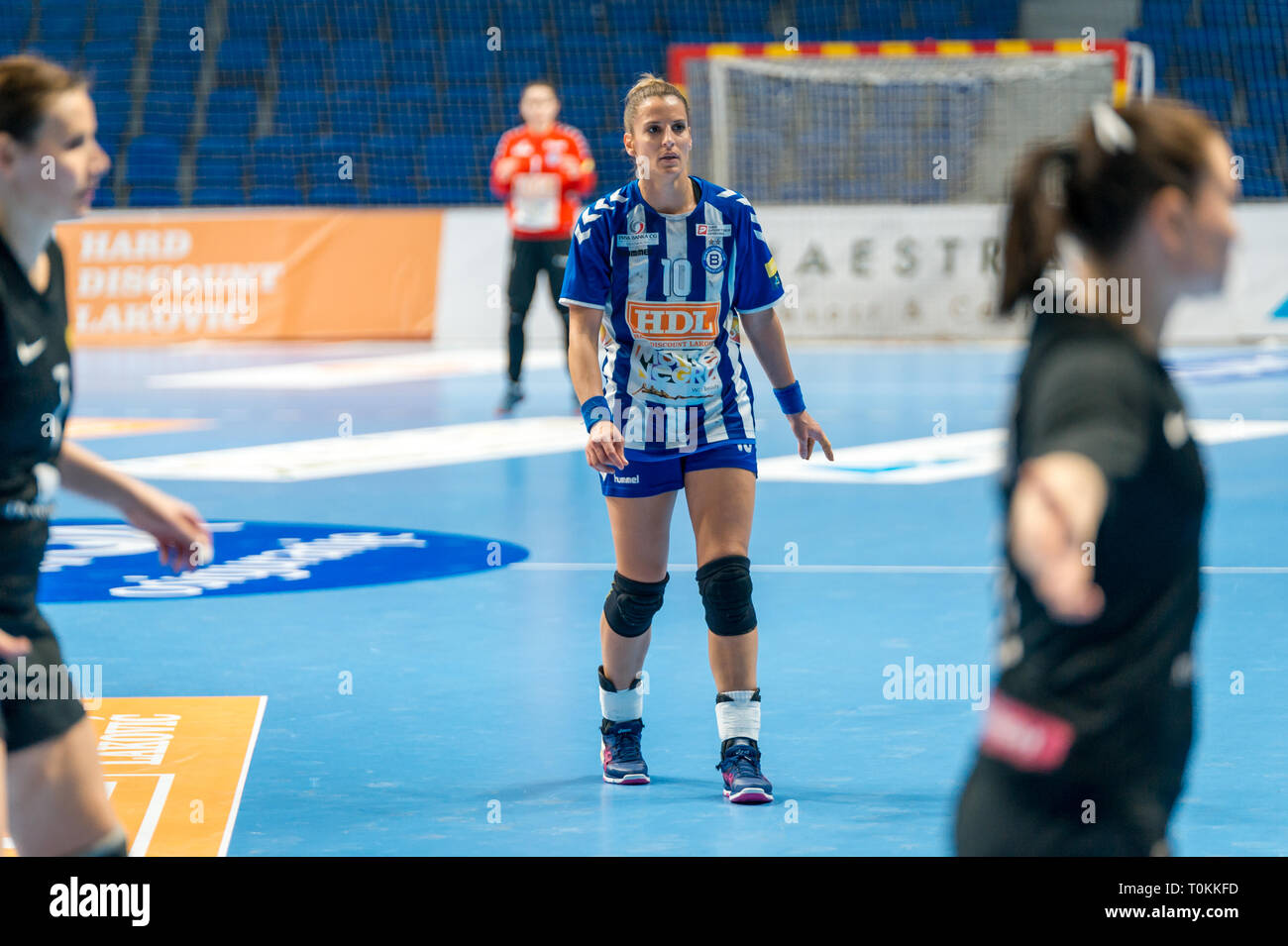 Andjela Bulatovic im Champions League Spiel gegen Rostov Don in Podgorica, Montenegro Stockfoto