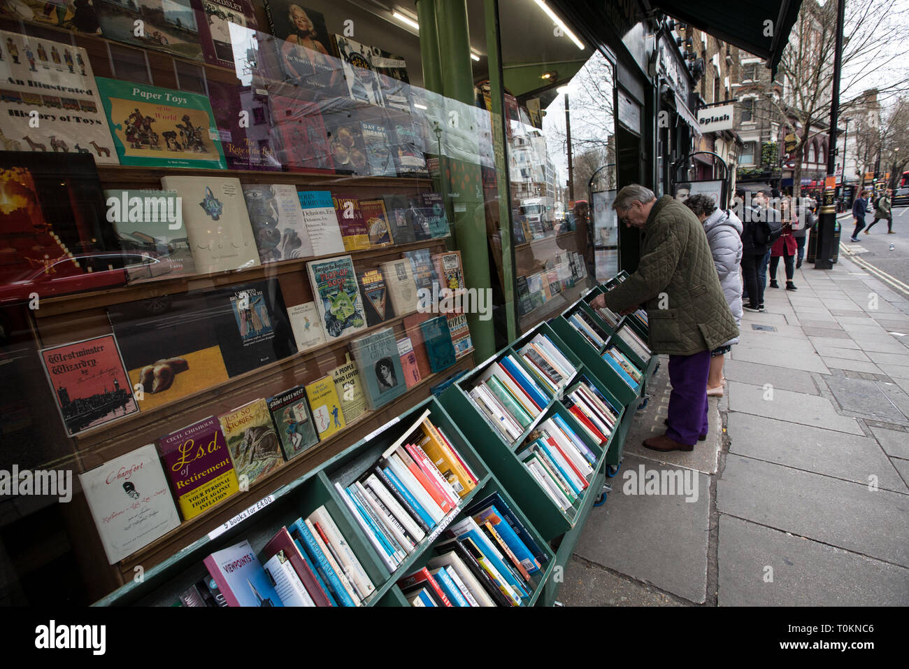 Book Store, Charing Cross Road, West End, London, UK Stockfoto