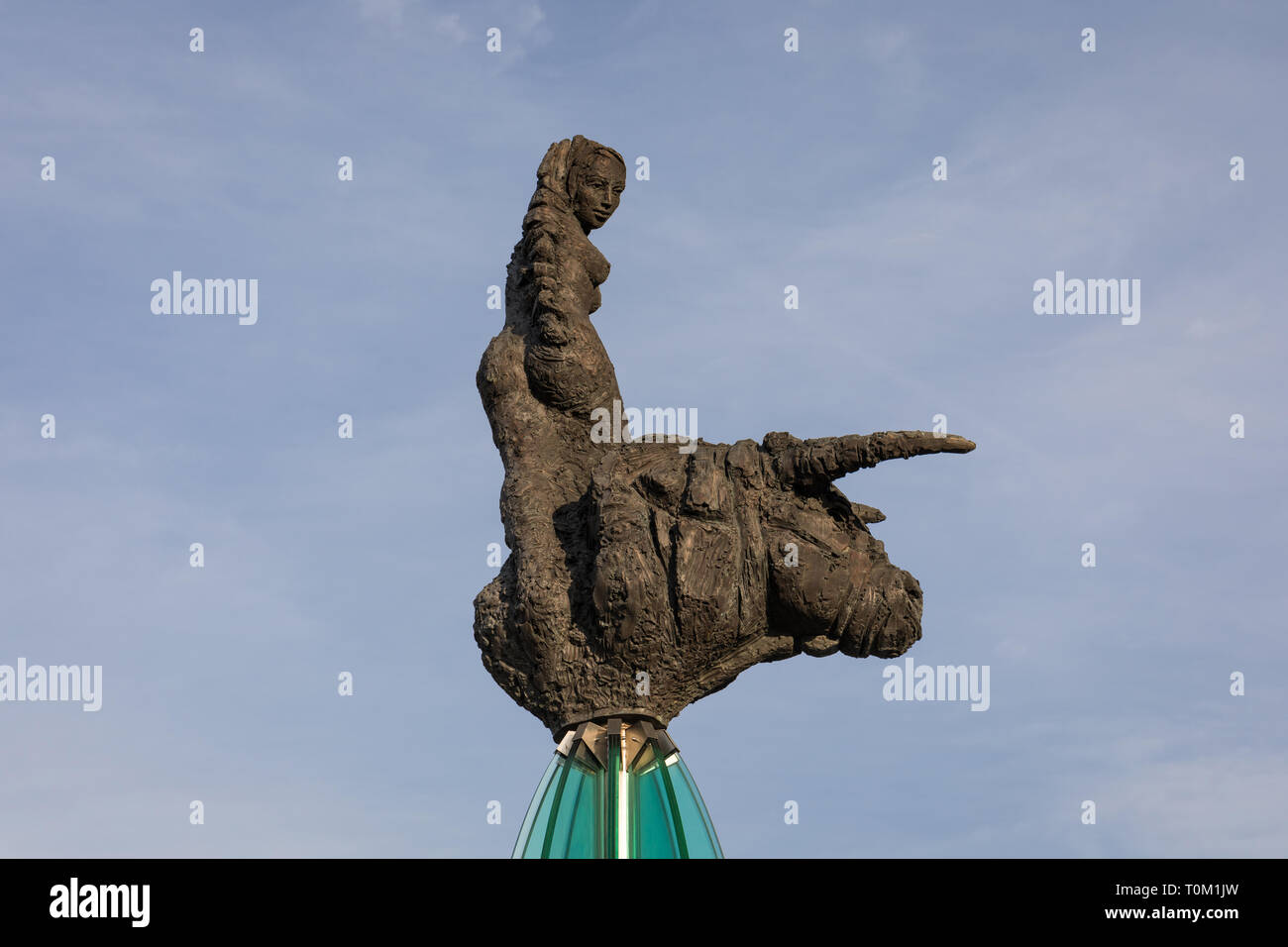 Eine Skulptur von Europa und der Stier - Ljubljana, Slowenien Stockfoto