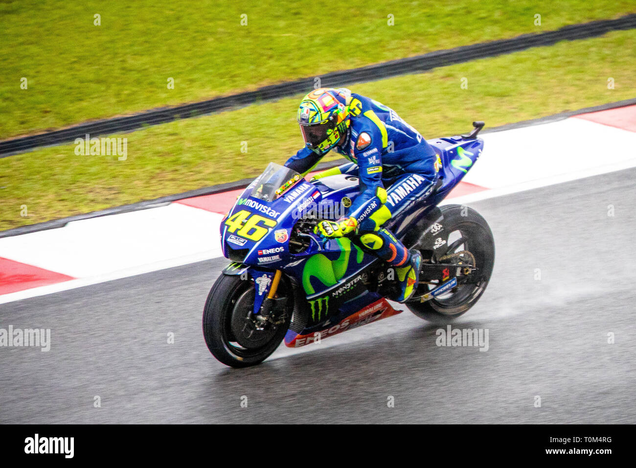 Valentino Rossi in 2017 malaysische Motorrad Grand Prix Stockfoto