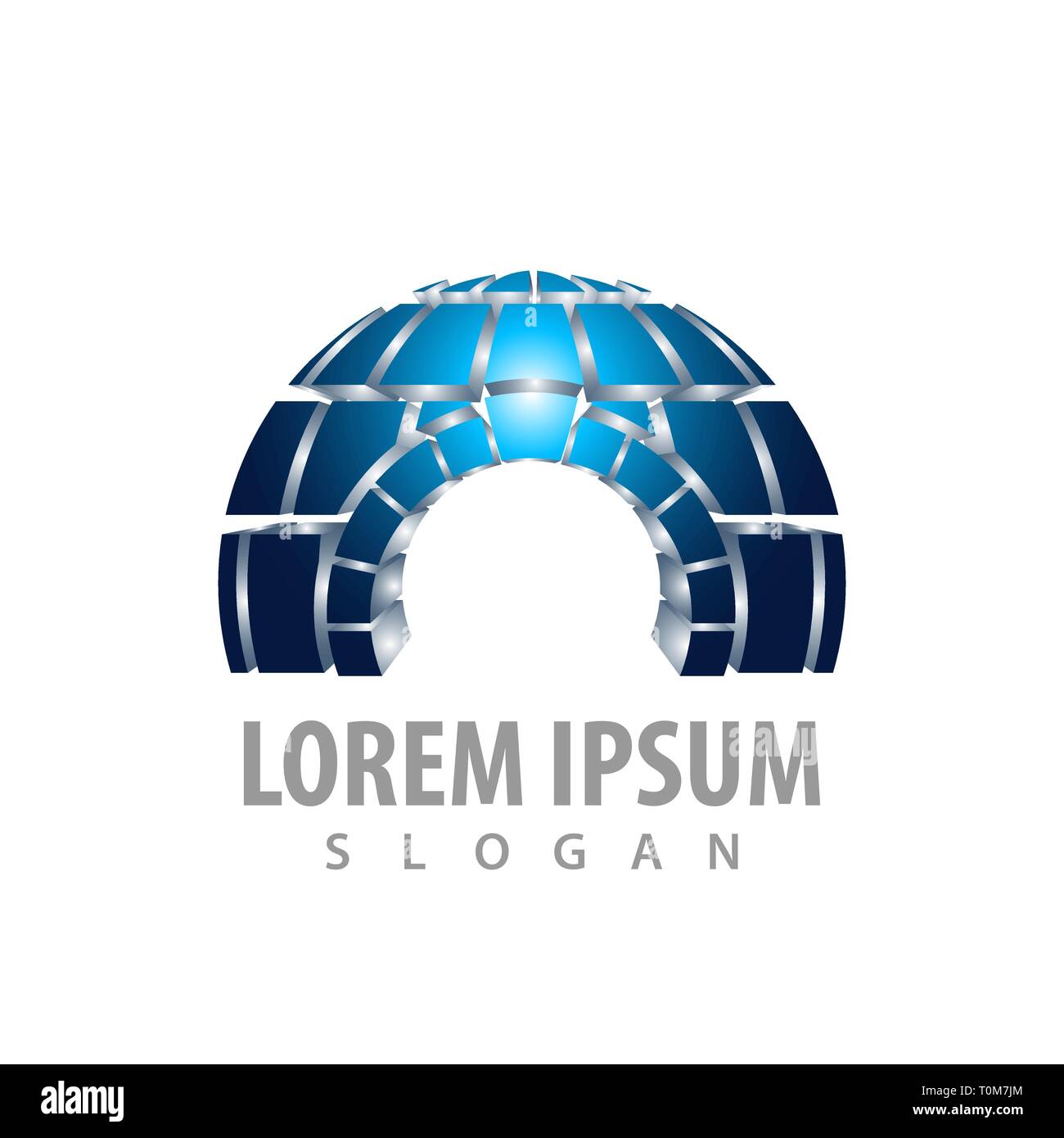 Iglu tech im 3D-Stil Konzept Design. Symbol grafische Vorlage element Stock Vektor