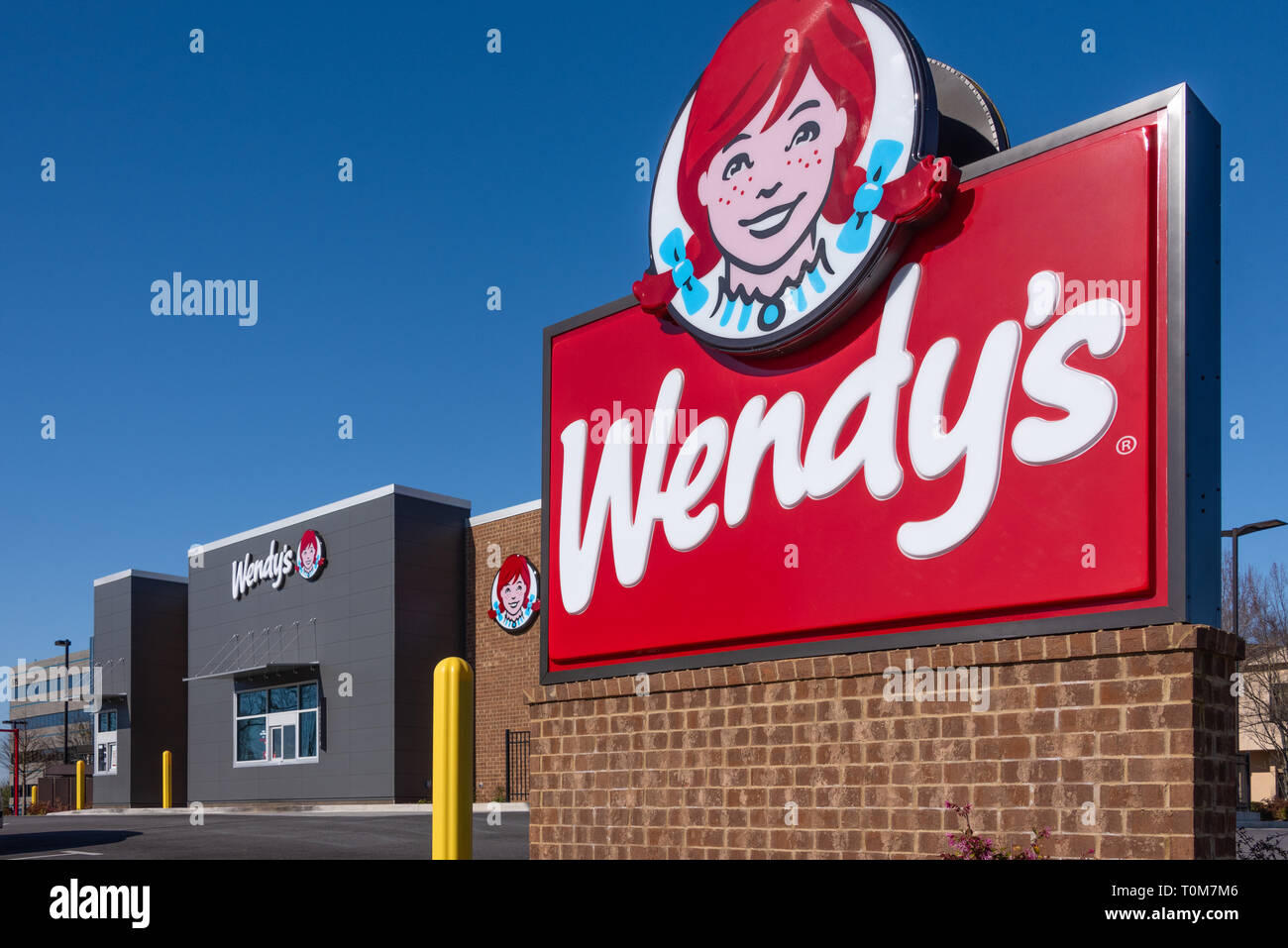 Wendy's fast food Hamburger Restaurant in Lawrenceville, Georgia. (USA) Stockfoto