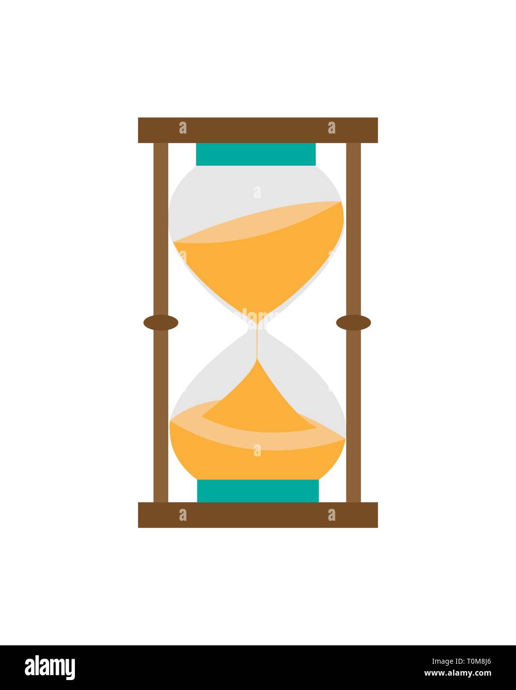 Sanduhr isoliert auf einem weißen. Vector Illustration Stock Vektor