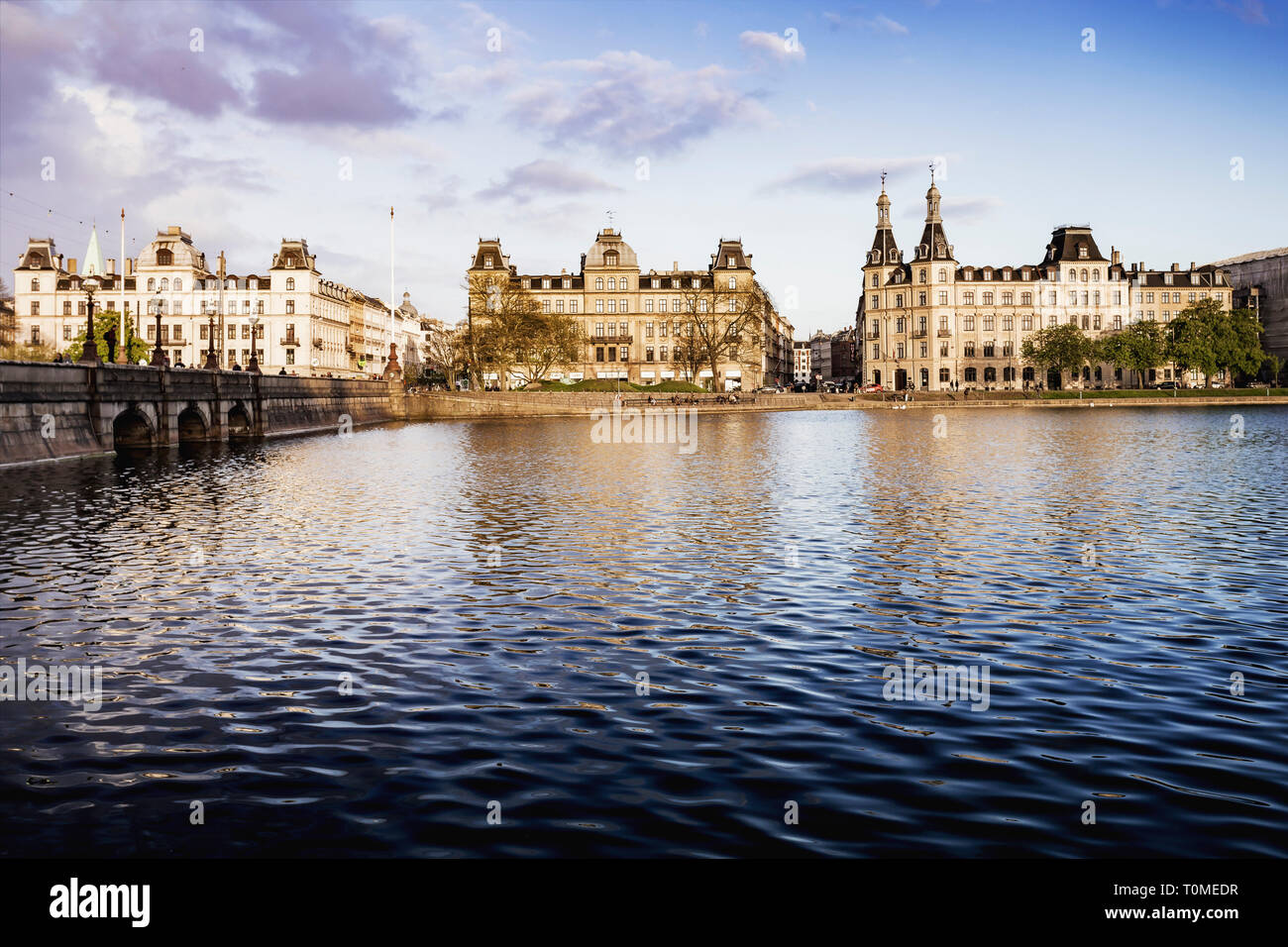 Kopenhagener Seen, Søerne, Downtown, Kopenhagen, Dänemark Stockfoto