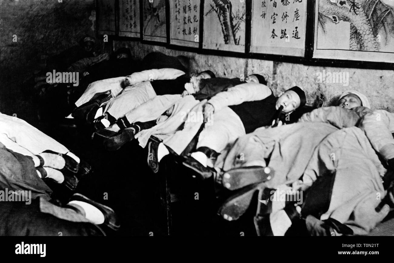 Amerika, San Francisco, in einem Opium den in Chinatown, 1920-30 Stockfoto