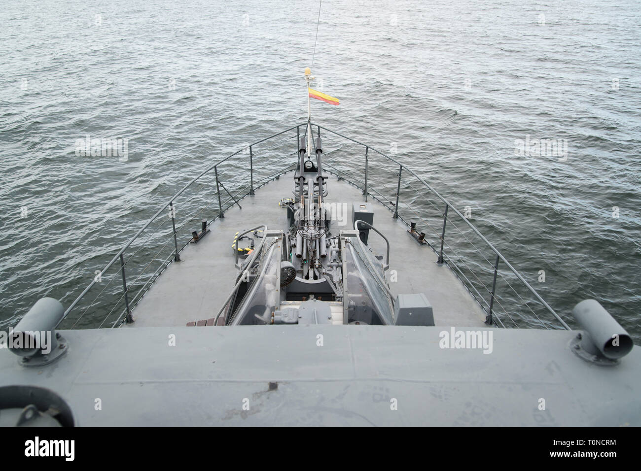 Eine alte Art des kalten Krieges torpedo Boot auf dem Meer Stockfoto
