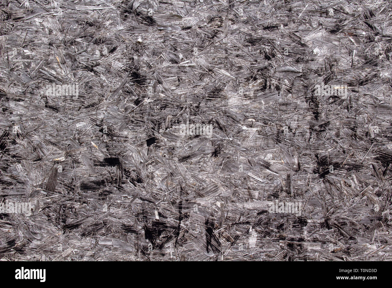 Closeup Bild mit der Textur von schwarze Spanplatte Stockfoto