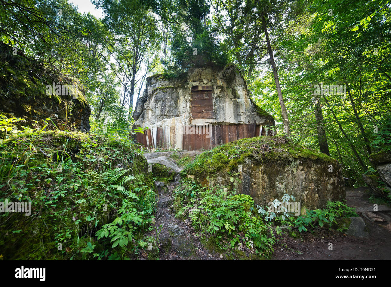 World War II NS-Hauptsitz in Gierloz, Polen Stockfoto