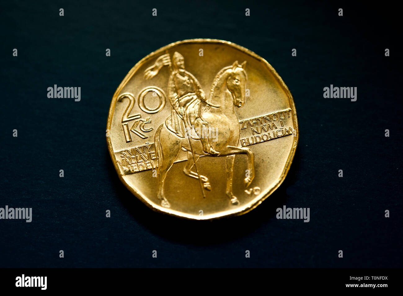 Tschechische Republik Münze 20 Kronen Stockfoto