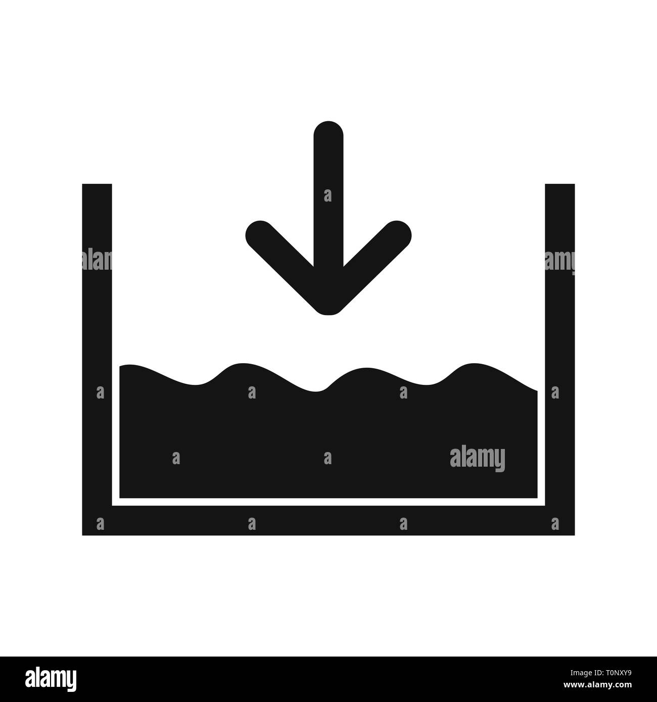 Illustartion unter dem Meeresspiegel Symbol Stockfoto