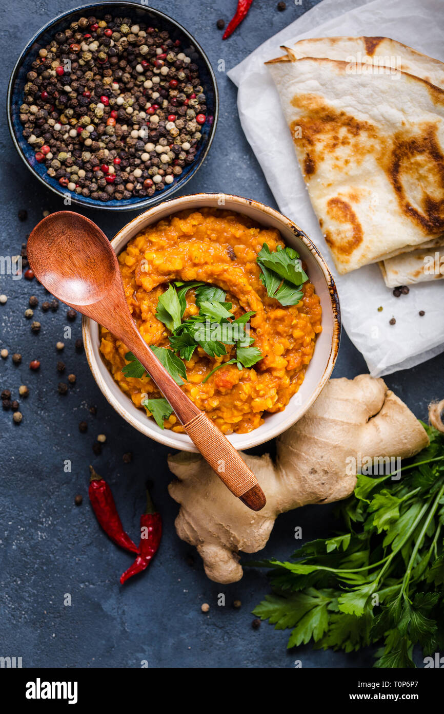 Traditionelle indische Linsen Dal Stockfoto