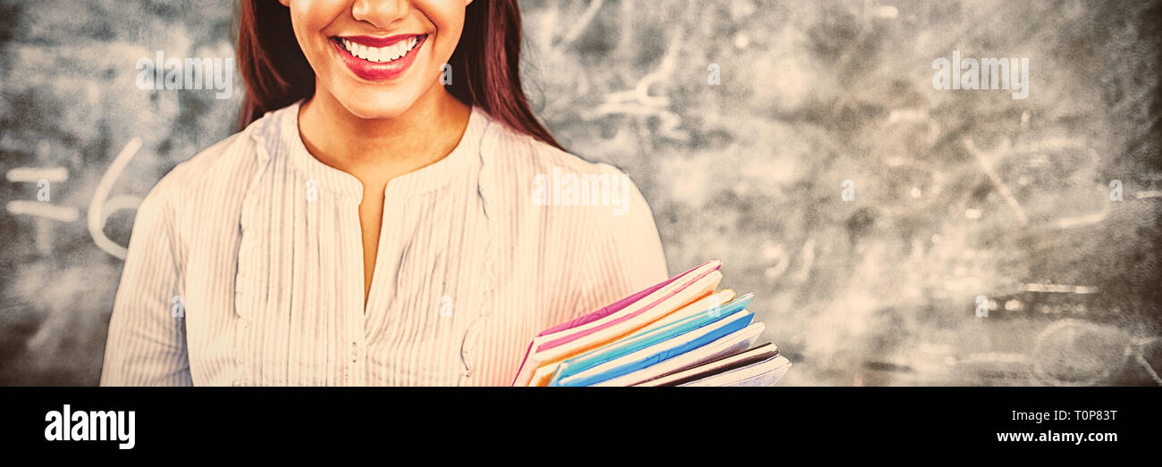 Lehrer gegen Blackboard Stockfoto