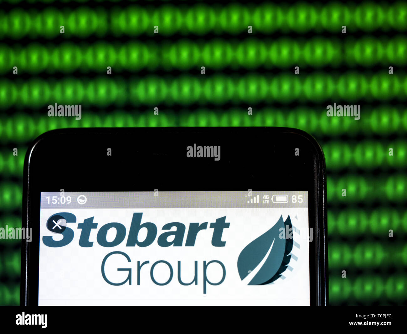 In der Ukraine. 21 Mär, 2019. In diesem Foto Illustration Stobart Group Ltd logo gesehen auf einem Smartphone angezeigt. Quelle: Igor Golovniov/SOPA Images/ZUMA Draht/Alamy leben Nachrichten Stockfoto