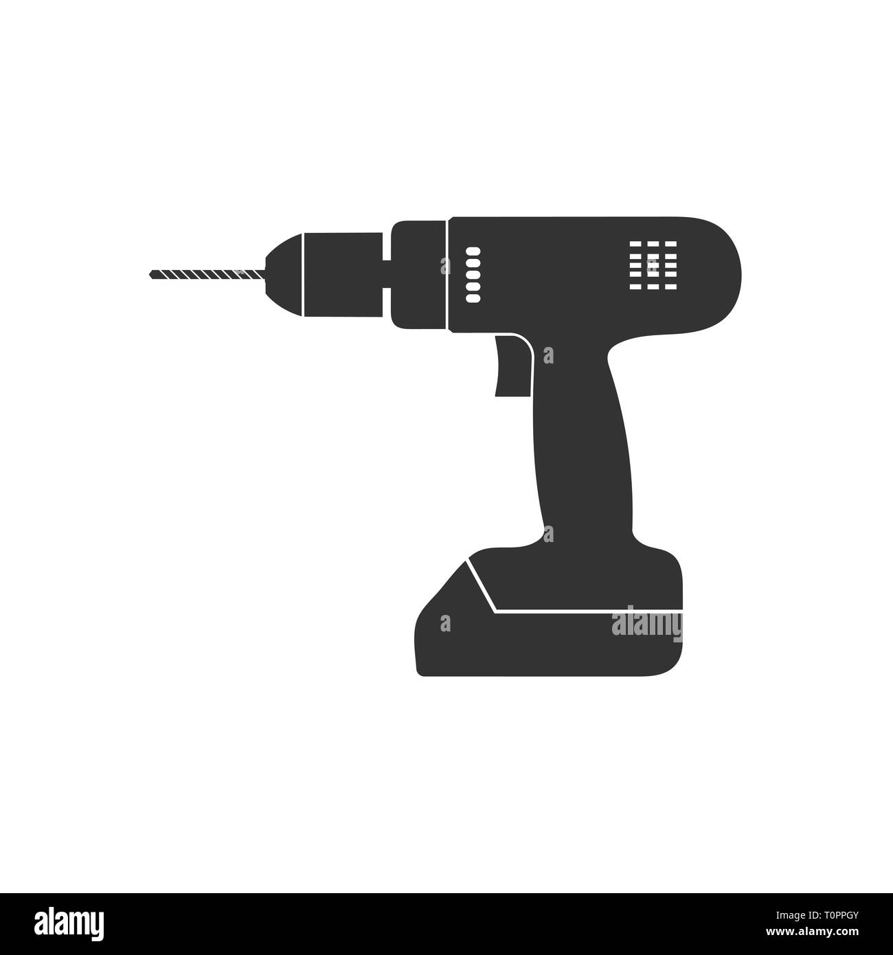 Elektrische Handbohrmaschine Symbol. Vector Illustration, flach  Stock-Vektorgrafik - Alamy