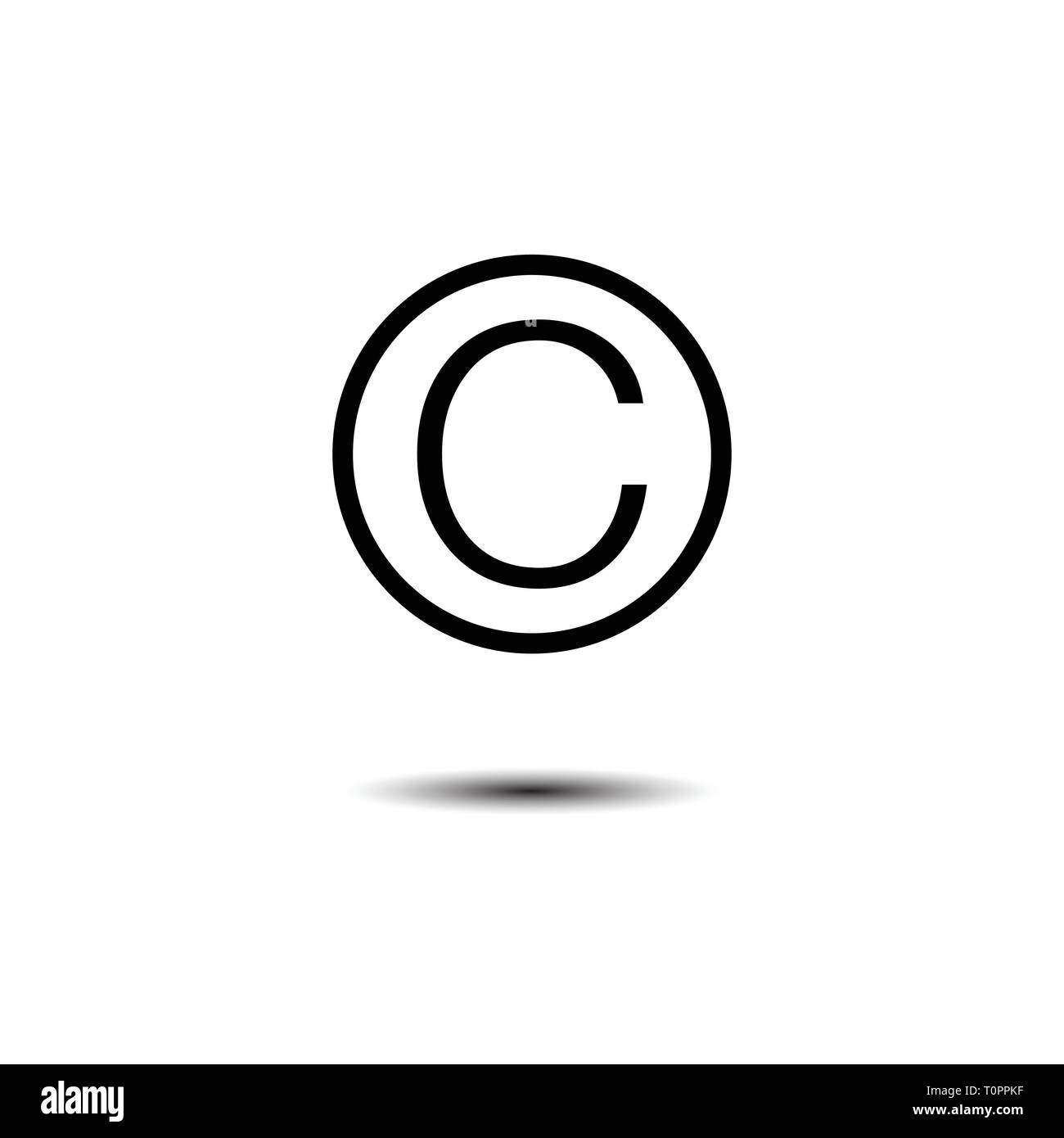 Copyright Symbol Symbol. Vector Illustration flach Stock Vektor