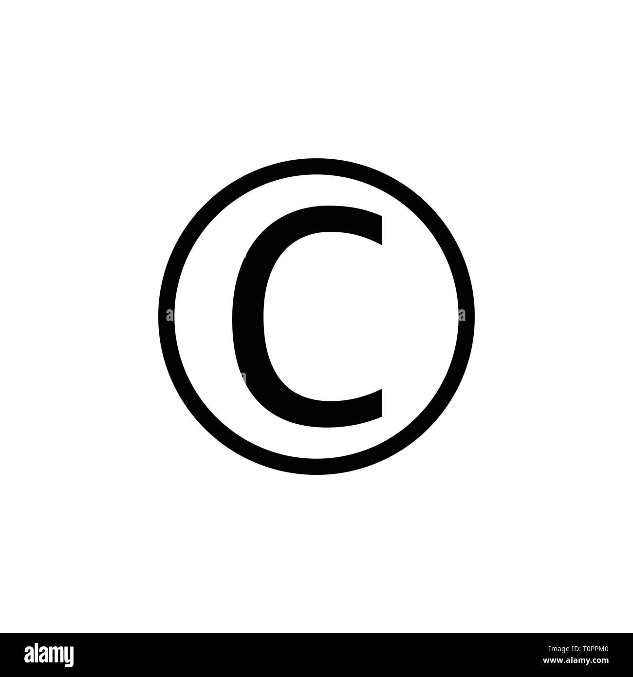 Copyright Symbol Symbol. Vector Illustration flach Stock Vektor