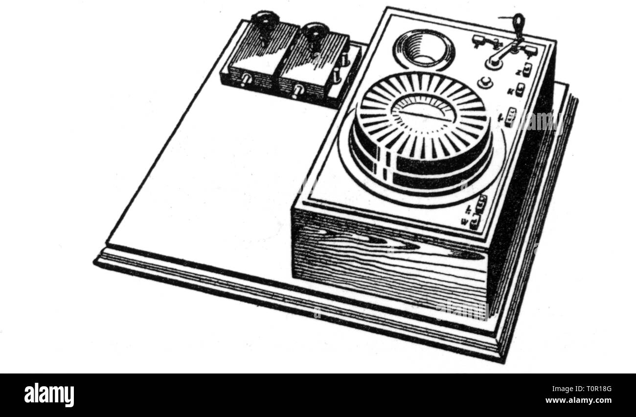 Technik, Telegrafie, Nadel telegraph im August Kramer, produziert von Siemens und Halske, 1847, Additional-Rights - Clearance-Info - Not-Available Stockfoto