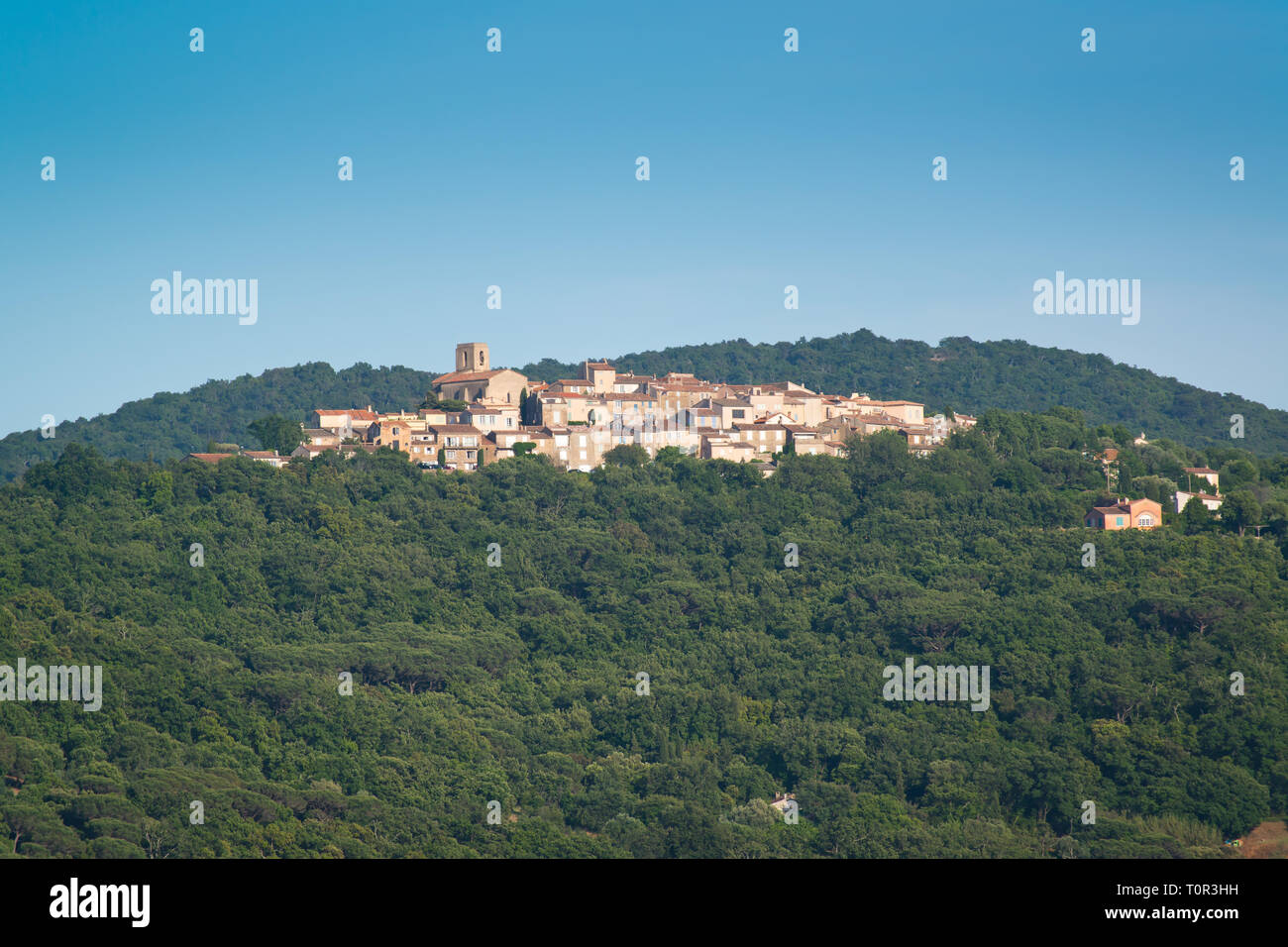 Schöne Stadt Gassin - Französische Riviera Stockfoto