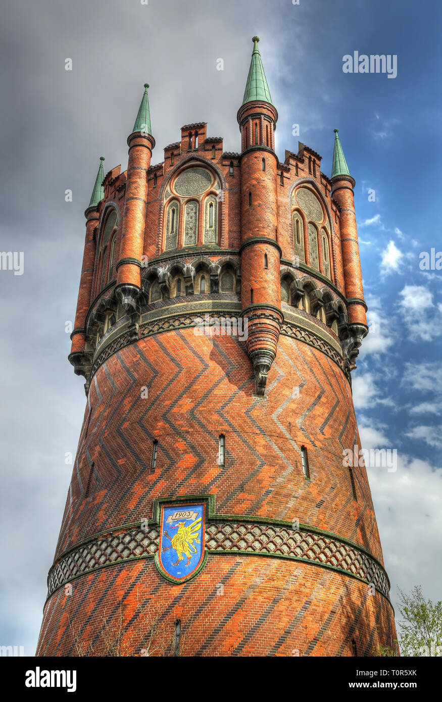 Wasserturm Rostock, Deutschland - HDR-Bild Stockfoto