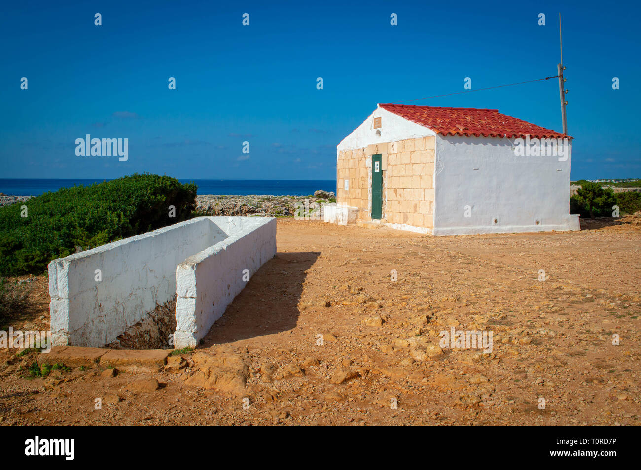 Urlaub Cala n' Bosch Strand menorca Cami de cavalls. Spanien. Stockfoto